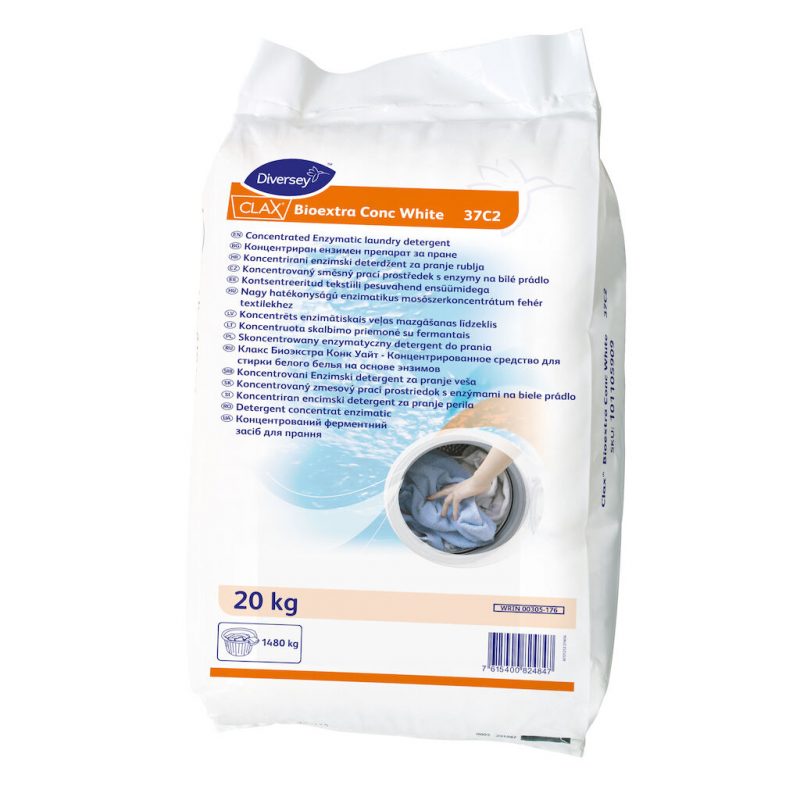 Clax Bioextra Conc White enzim és perboráttartalmú mosószer koncentrátum, foszfátmentes, 20 kg