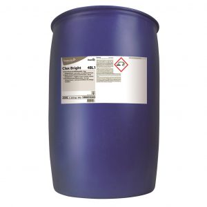 Clax Bright 4BL1 folyékony, fertőtlenítő hatású, oxigén bázisú fehérítő alacsony hőfokú mosáshoz, színes textíliákhoz is, 200 liter