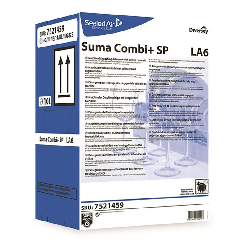Suma Combi+ LA6 SP SafePack gépi mosogató- és öblítőszer, 10 liter