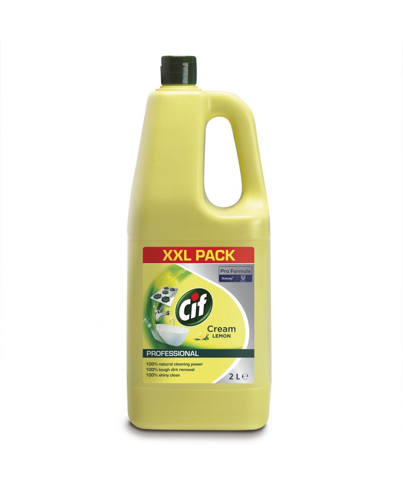 Cif Pro Formula Cream Lemon karcmentesen tisztító folyékony súrolószer citrom illattal, 2 liter