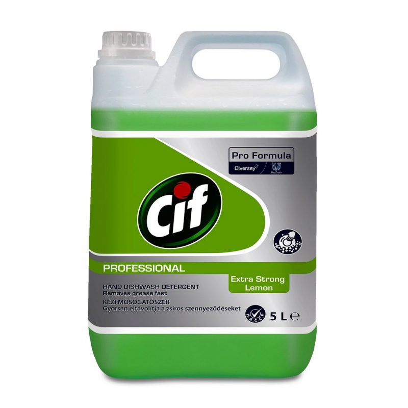 Cif Pro Formula Dishwash Extra Strong Lemon folyékony kézi mosogatószer, 5 liter