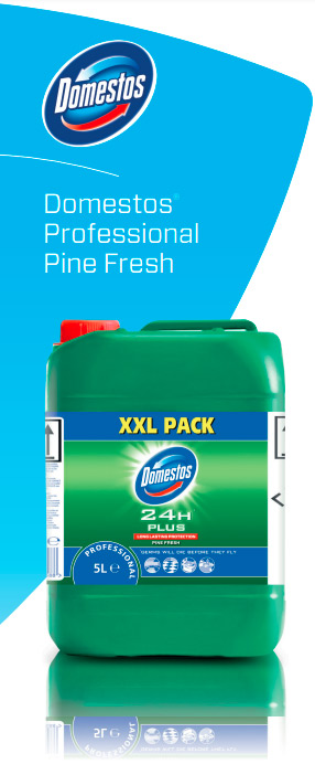 Domestos Pro Formula Pine Fresh friss illatú fertőtlenítő-, lemosószer, 5 liter
