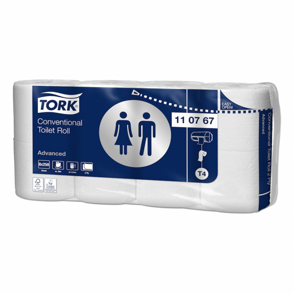 Tork kis tekercses toalettpapír (T4), 2 rétegű, 8 tekercs/csomag
