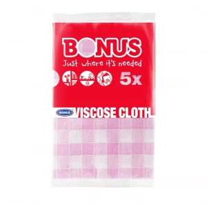 Bonus viszkóz mosogatókendő, 5 db/csomag