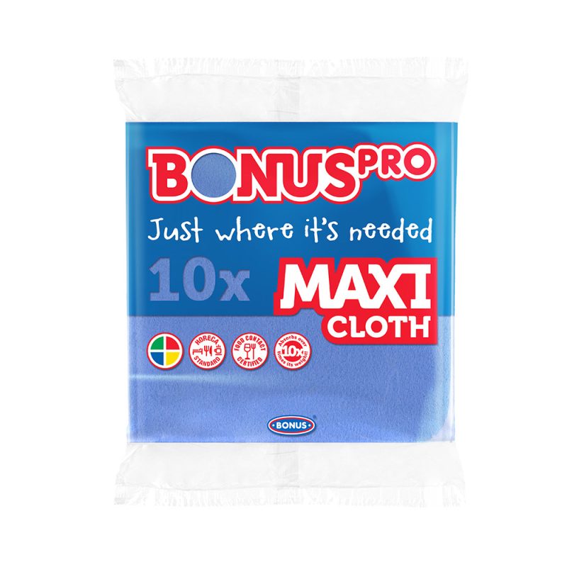 Bonus Pro MAXI HACCP/HoReCa törlőkendő, kék színű, 10 db/csomag