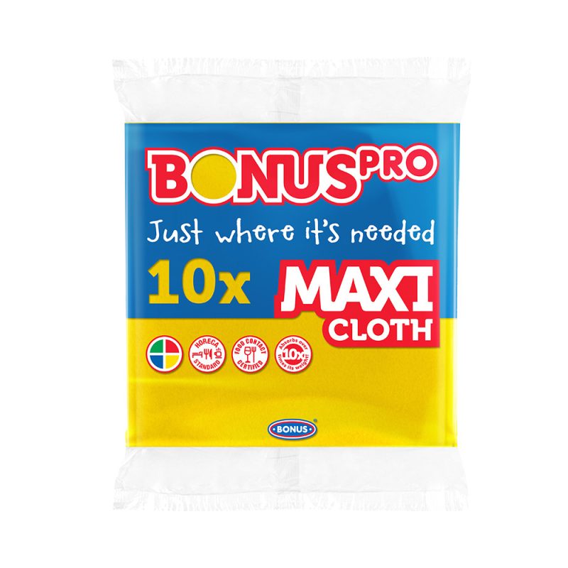 Bonus Pro MAXI HACCP/HoReCa törlőkendő, sárga színű, 10 db/csomag